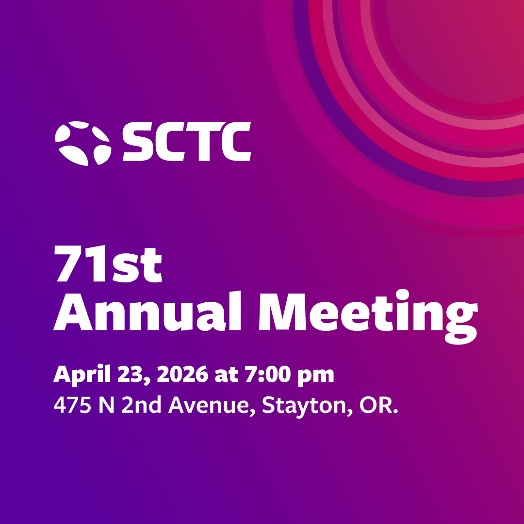 SCTC's 71st Annual Meeting April 23, 2026 at 7:00 PM - SCTC